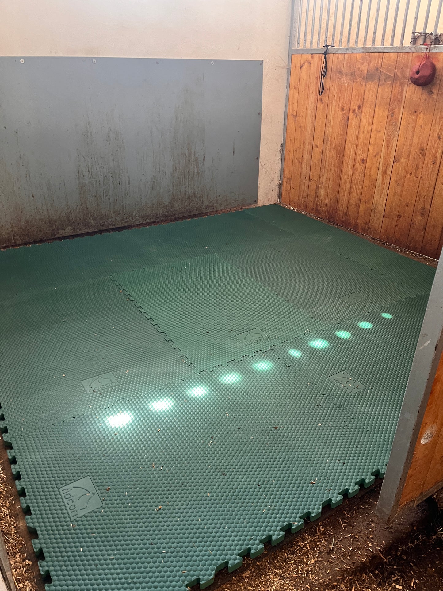 Ridcon EVA-Stallmatte grün, mit Rundumverzahnung - 120x80x2,5 cm