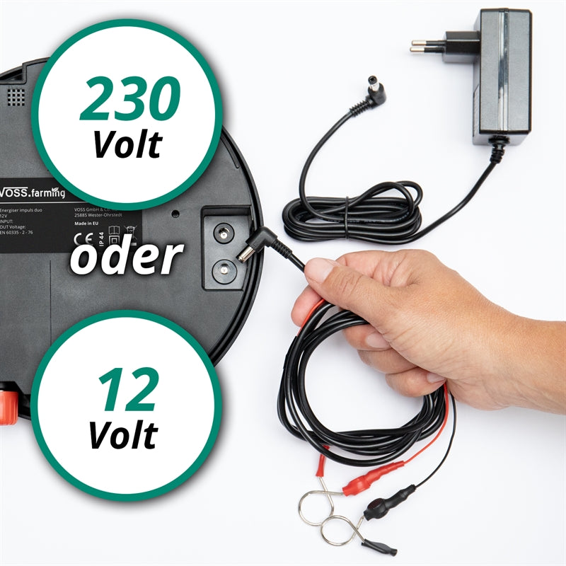 Weidezaungerät Impuls duo DV40 - 12V-230V Weidezaungerät, leistungsstark, für lange Zäune