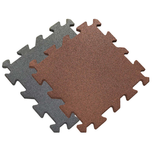 Ridcon Gummi-Quadratmatte in rotbraun 2cm Höhe - 1 m² entspricht 4 Platten 50x50 cm