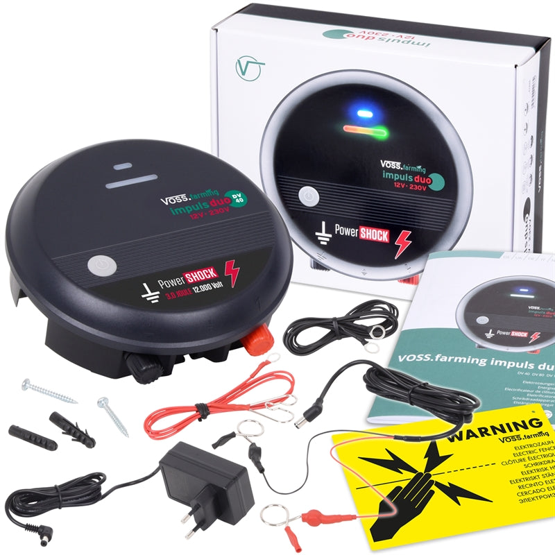 Weidezaungerät Impuls duo DV40 - 12V-230V Weidezaungerät, leistungsstark, für lange Zäune