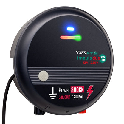 Weidezaungerät Impuls duo DV80 - 12V-230V Weidezaungerät, leistungsstark, für lange Zäune